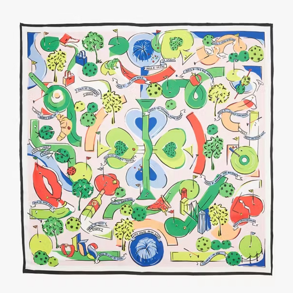 ♠️ kate spade Mini Golf Silk Square Scarf